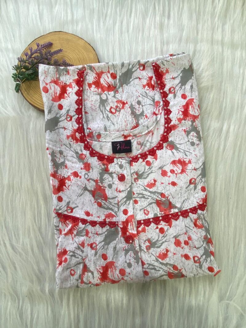 DOUBLE LACE WITH OPENABLE BUTTON NIGHTY