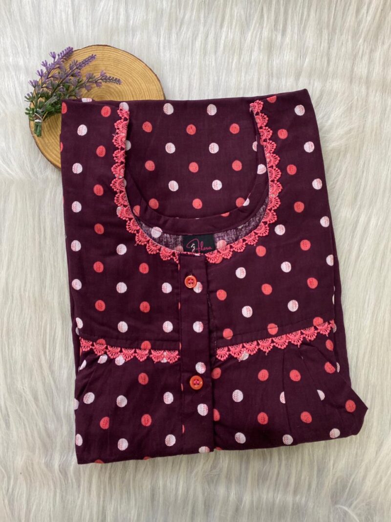 DOUBLE LACE WITH OPENABLE BUTTON NIGHTY