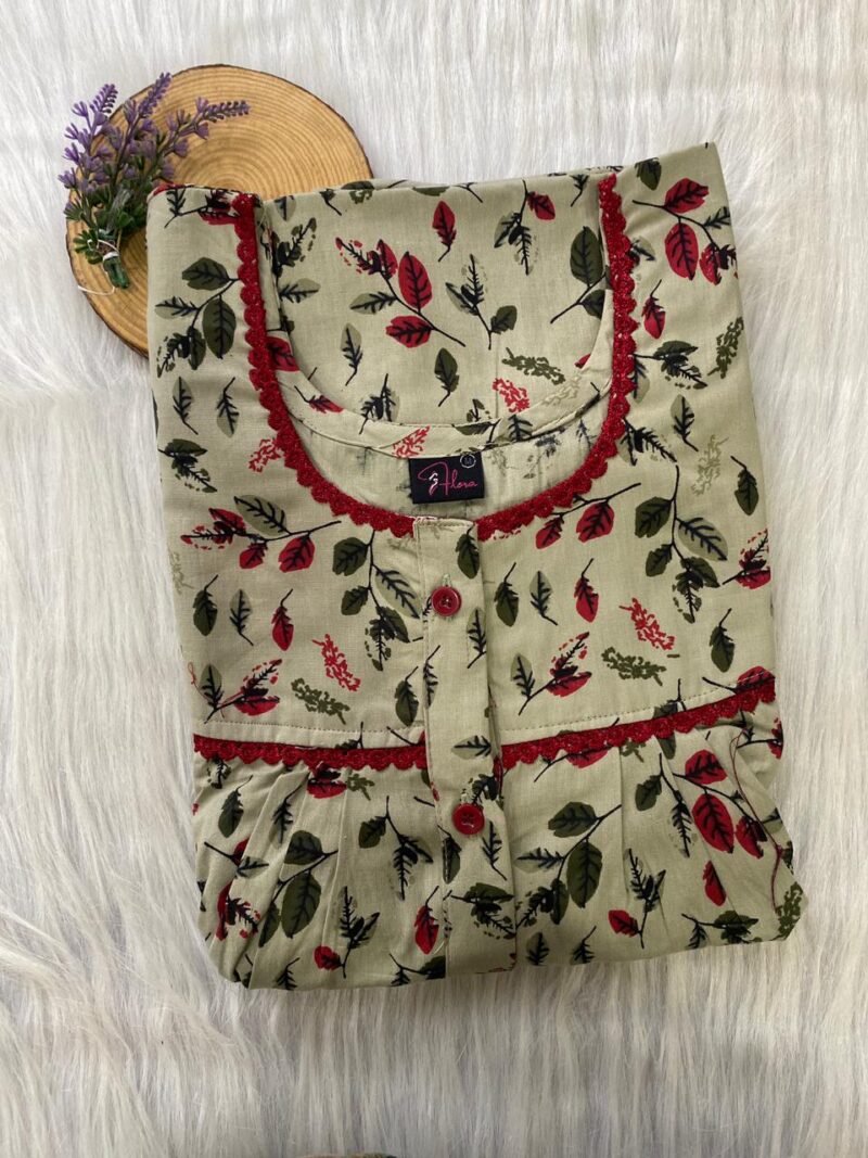 DOUBLE LACE WITH OPENABLE BUTTON NIGHTY