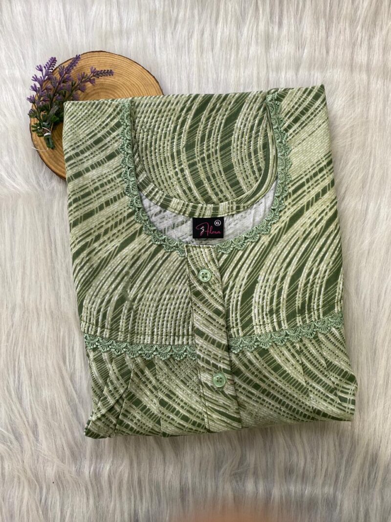 DOUBLE LACE WITH OPENABLE BUTTON NIGHTY (Copy)