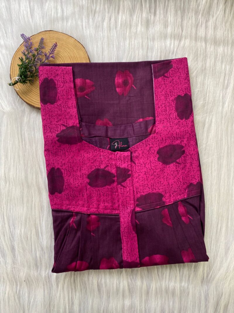 Mix N Match Square Neck Pleated Nighty