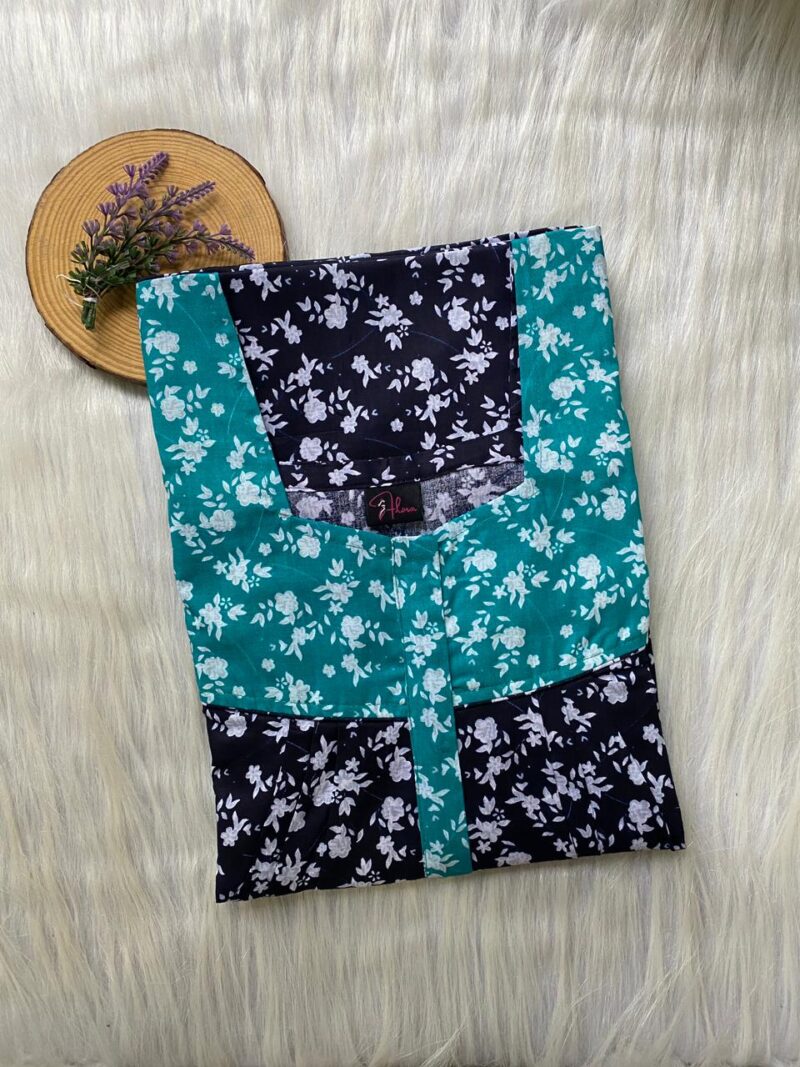 Mix N Match Square Neck Pleated Nighty