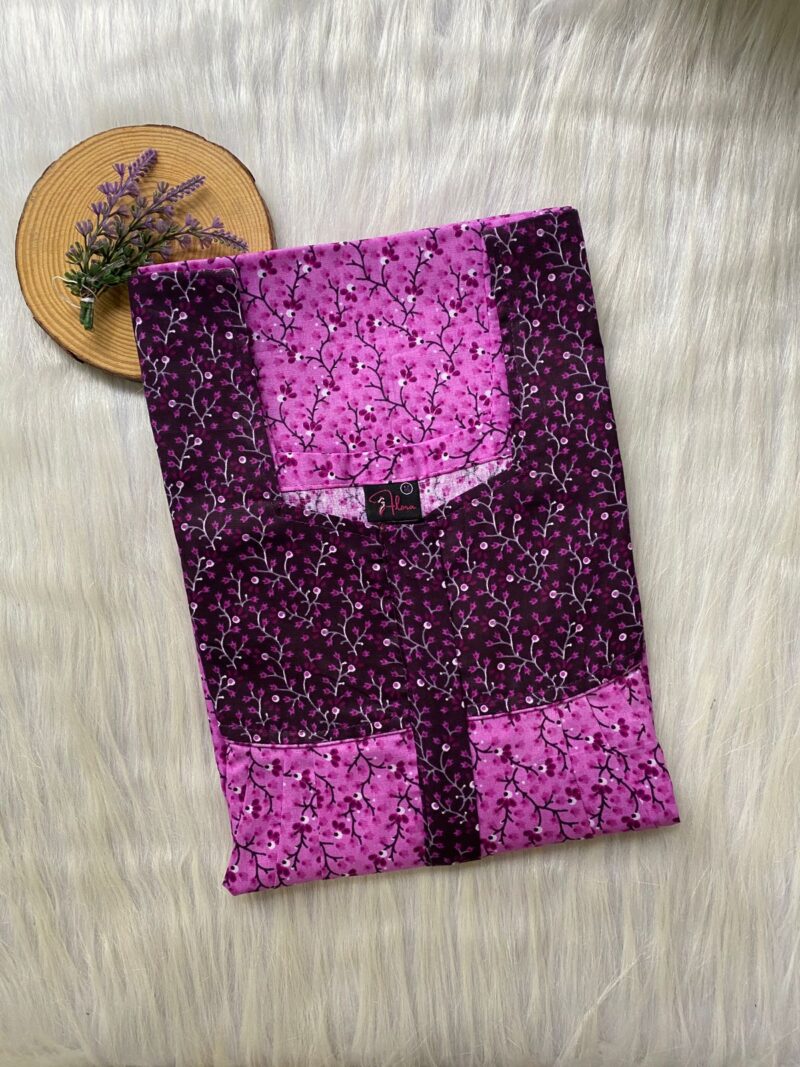 Mix N Match Square Neck Pleated Nighty