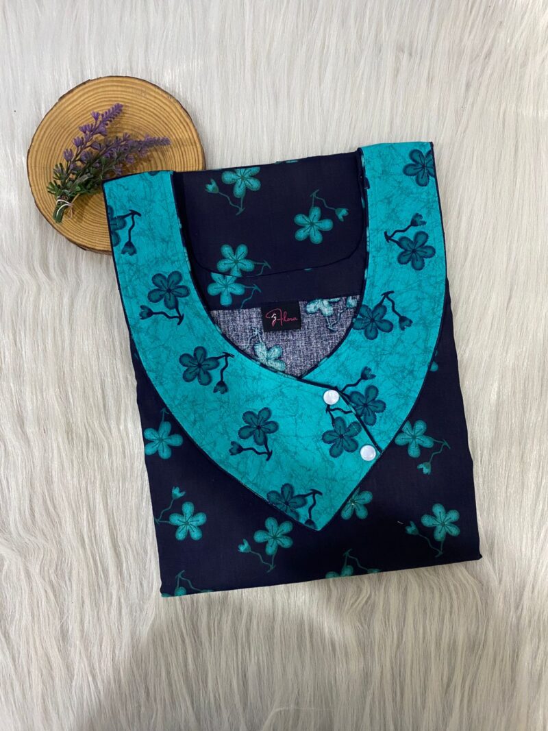 V-Neck Side Button Nighty