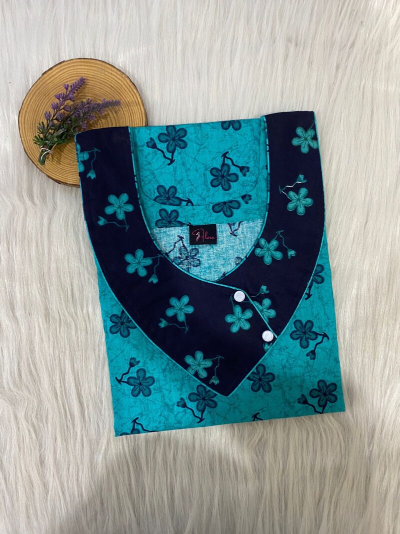 V-Neck Side Button Nighty