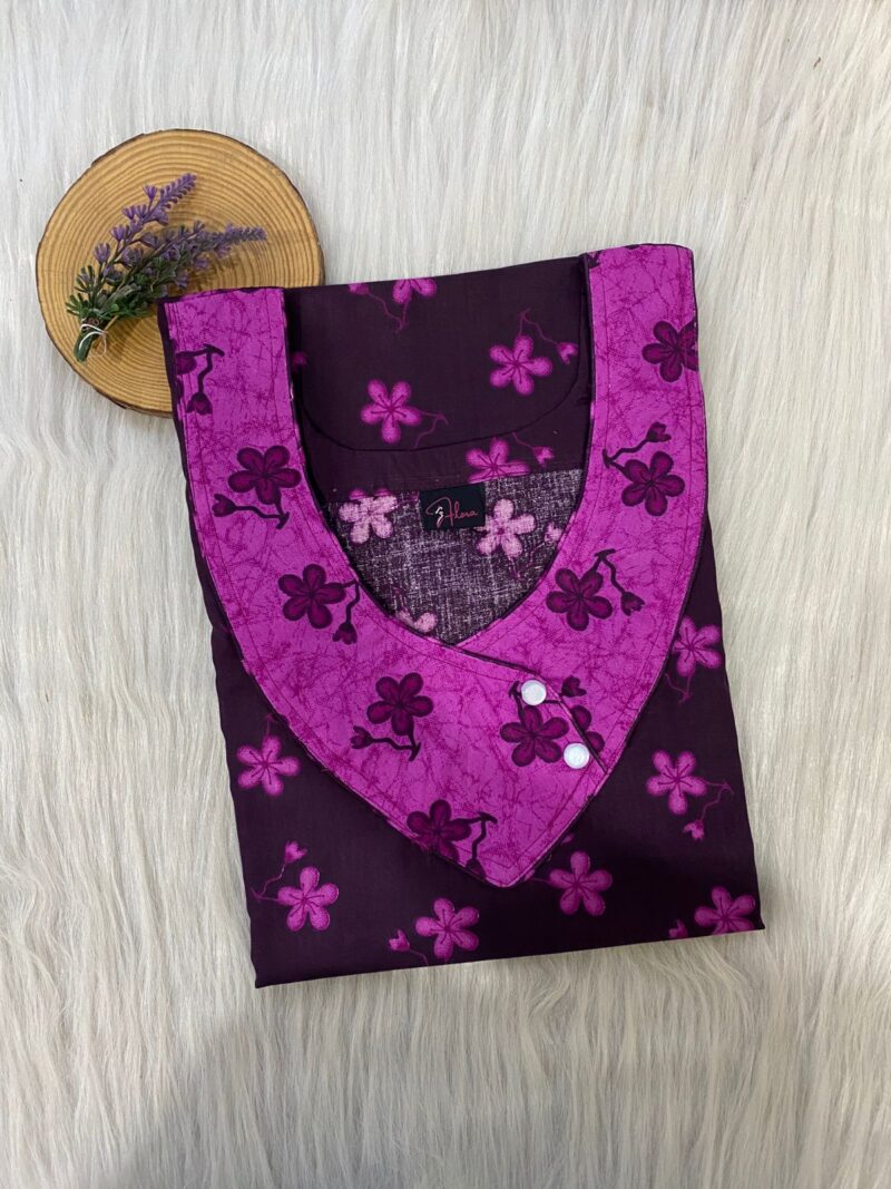 V-Neck Side Button Nighty