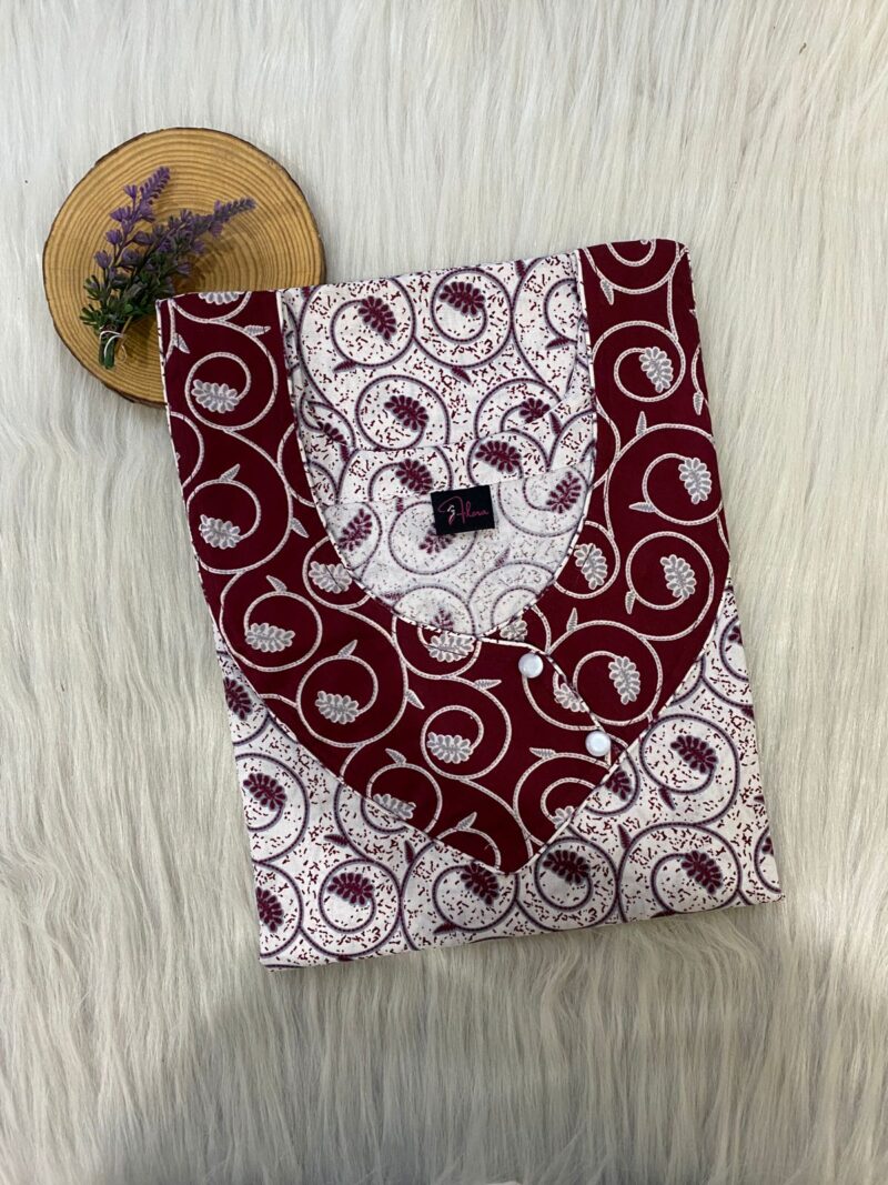 V-Neck Side Button Nighty