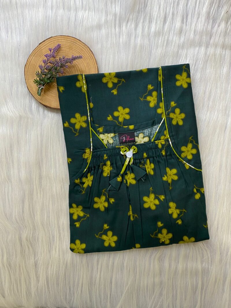 Front Elastic Pleated Nighty