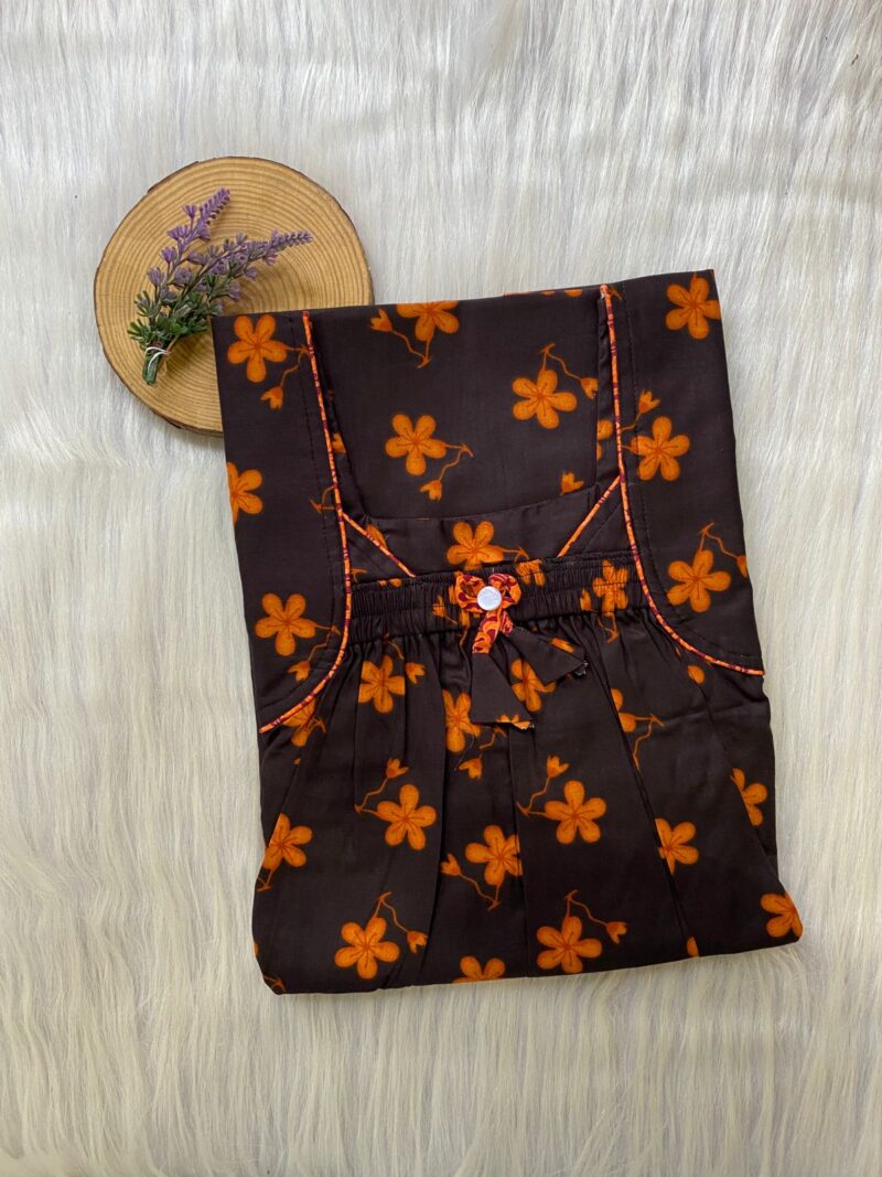 Front Elastic Pleated Nighty