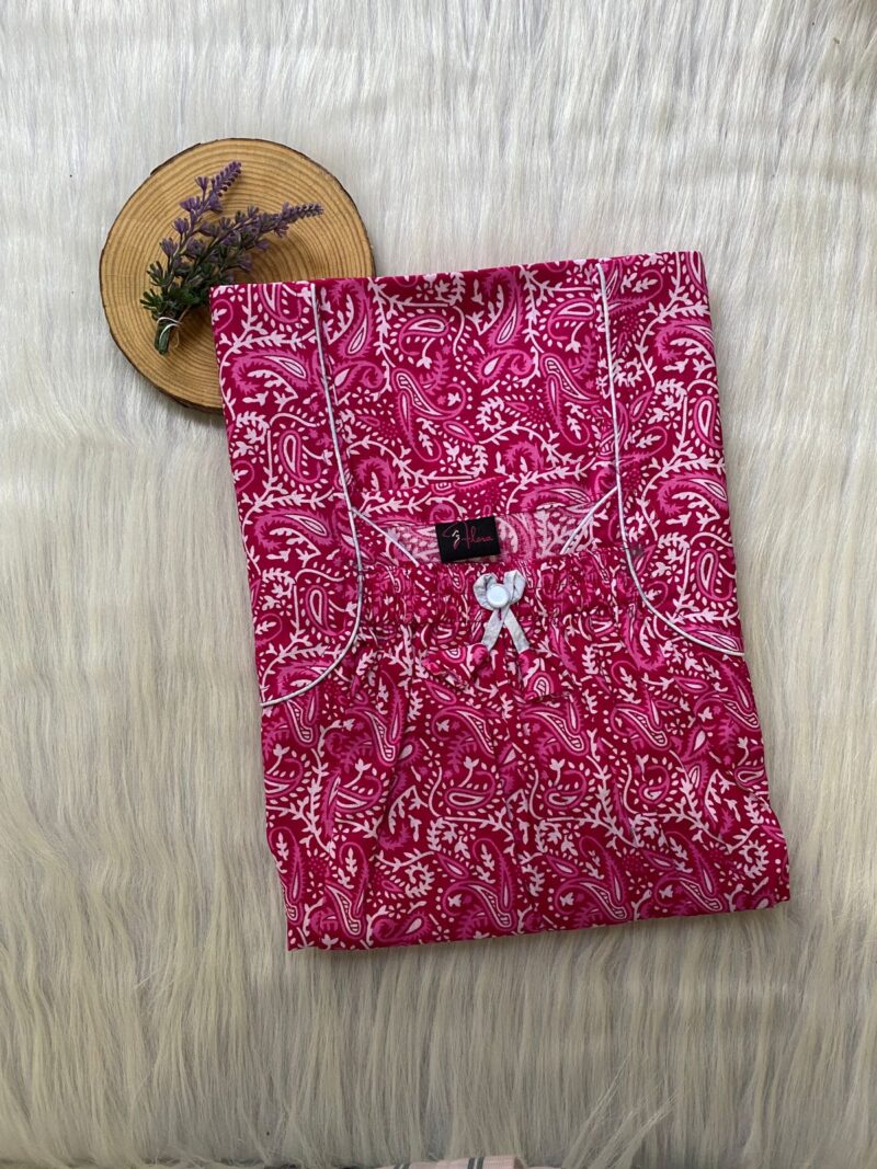 Front Elastic Pleated Nighty