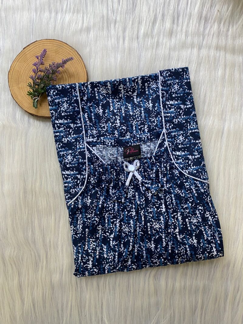 Front Elastic Pleated Nighty