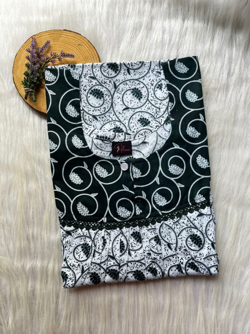 FRONT PLEATED LACE NIGHTY