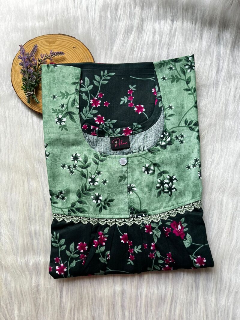 FRONT PLEATED LACE NIGHTY