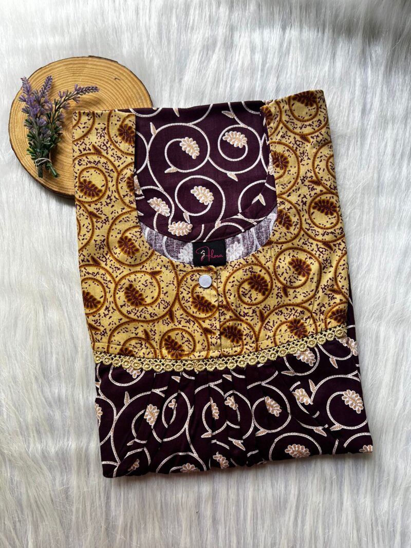 FRONT PLEATED LACE NIGHTY