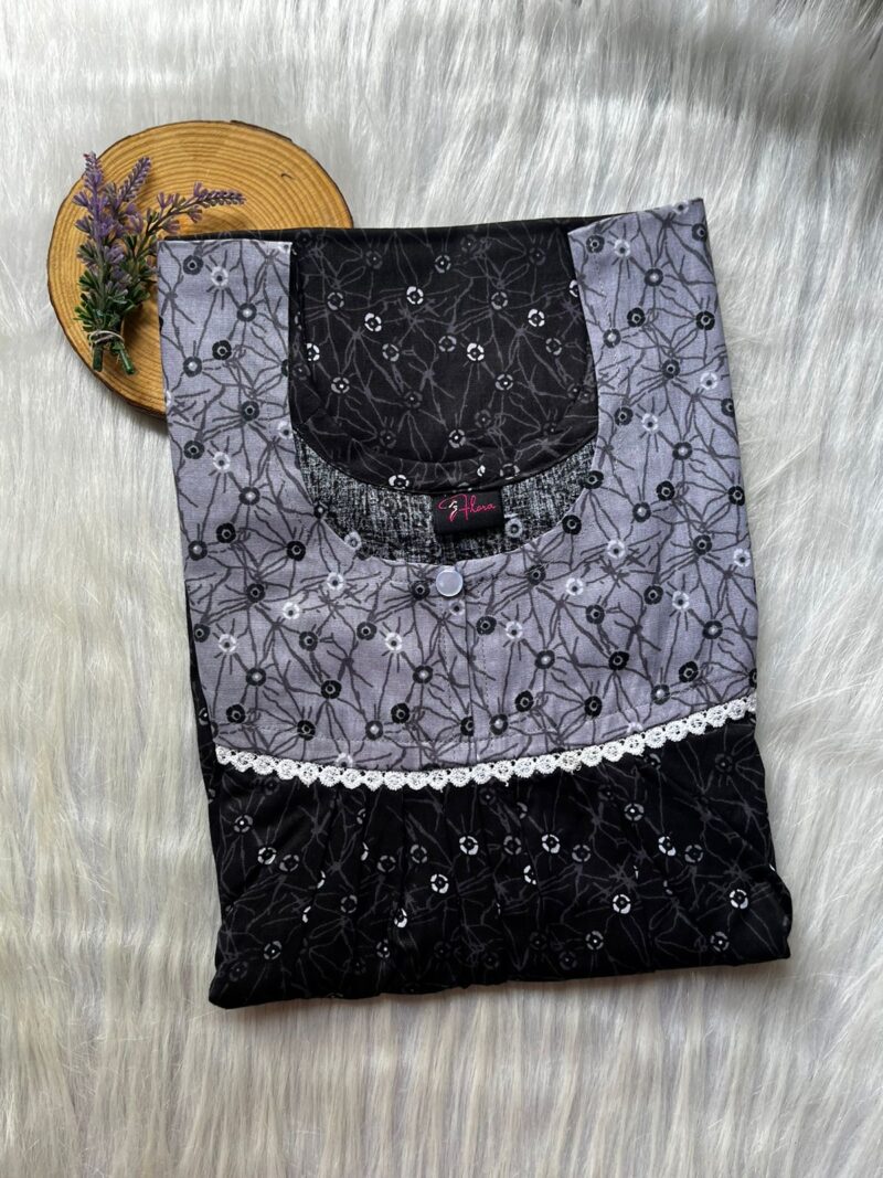 FRONT PLEATED LACE NIGHTY