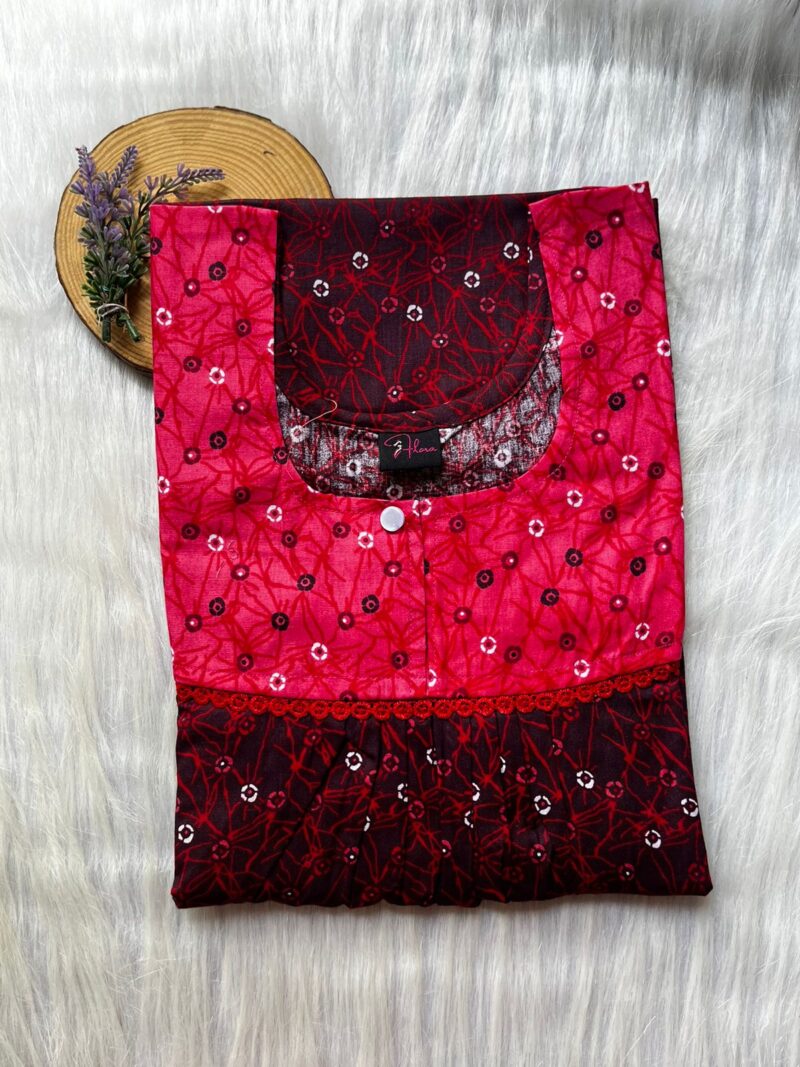 FRONT PLEATED LACE NIGHTY