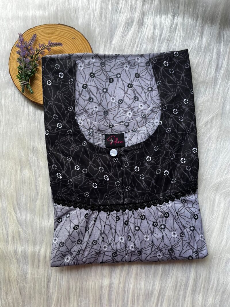 FRONT PLEATED LACE NIGHTY