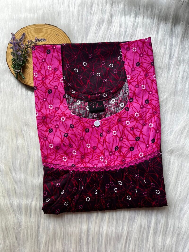 FRONT PLEATED LACE NIGHTY