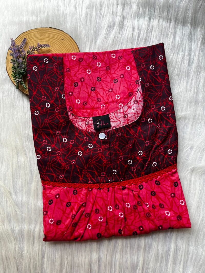 FRONT PLEATED LACE NIGHTY