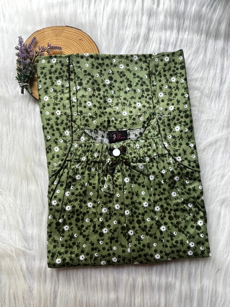 Front Elastic Pleated Nighty