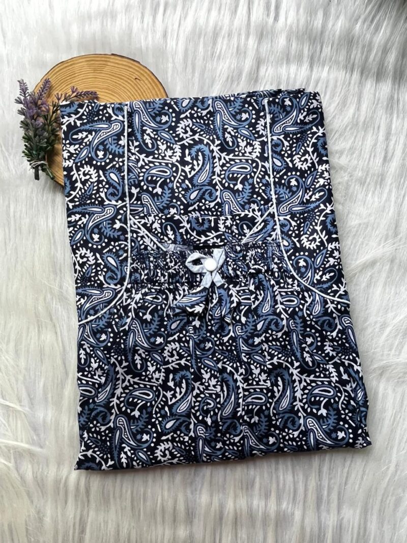 Front Elastic Pleated Nighty