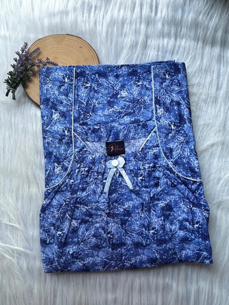 Front Elastic Pleated Nighty