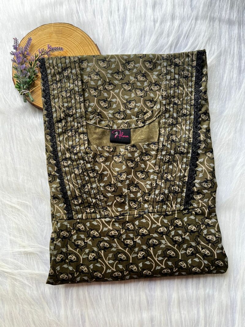 Pure Cotton V-Neck Pleated Nighty