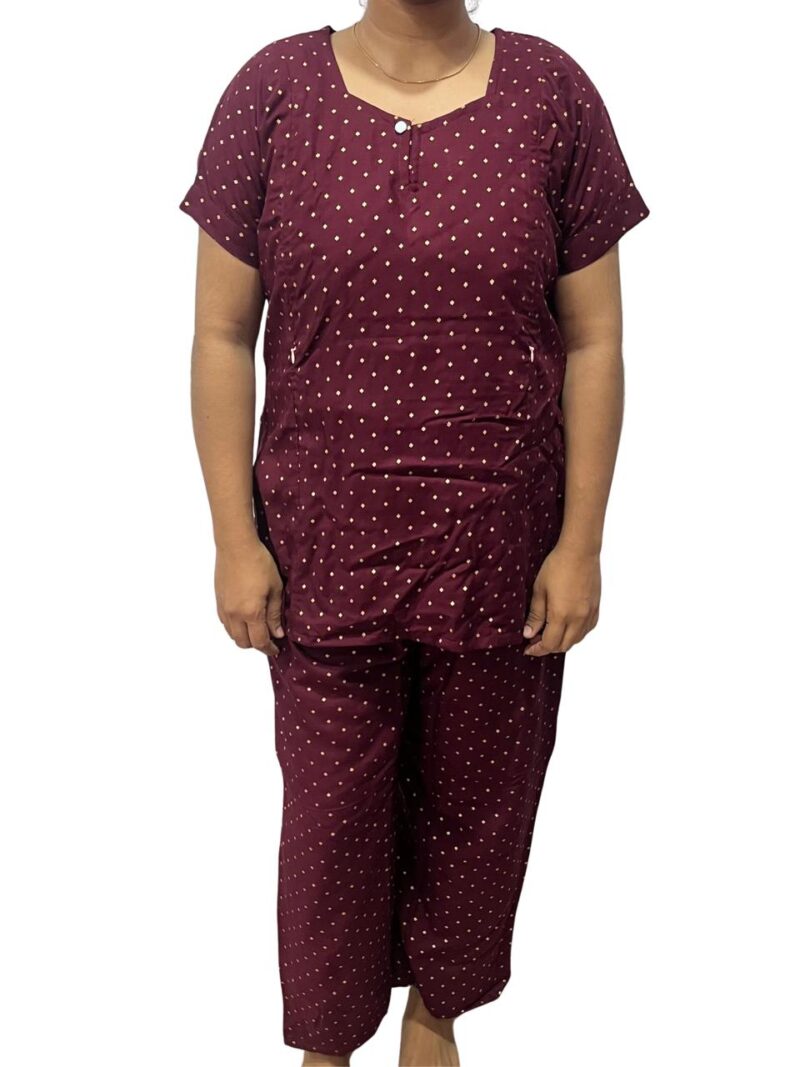 FEEDING NIGHT DRESS WITH PALAZZO PANT