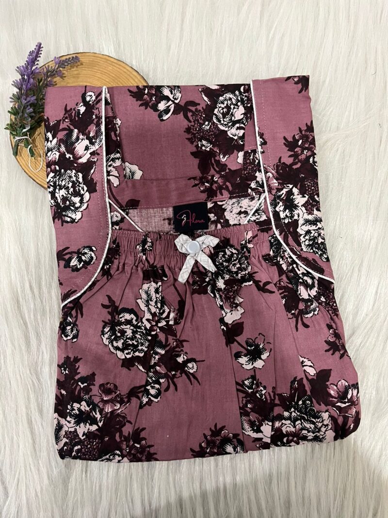 Front Elastic Pleated Nighty