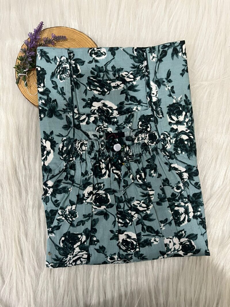 Front Elastic Pleated Nighty