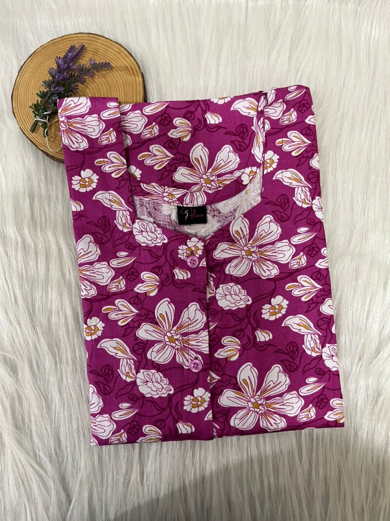 Full Open Button Nighty