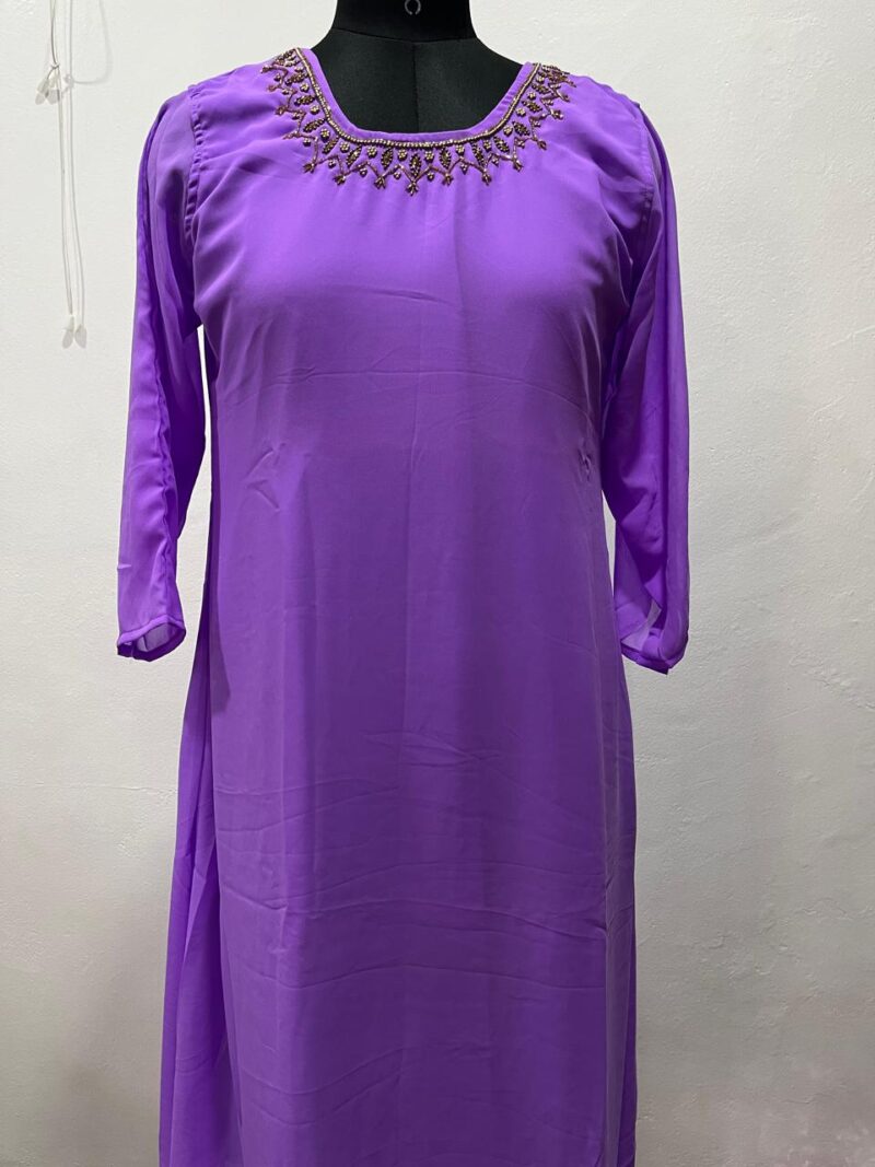 Handworked Georgette A-Line Kurti