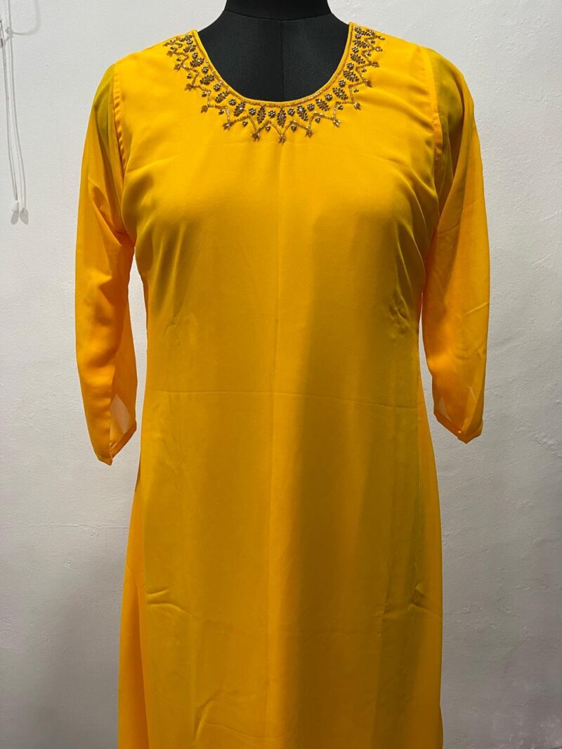 Handworked Georgette A-Line Kurti