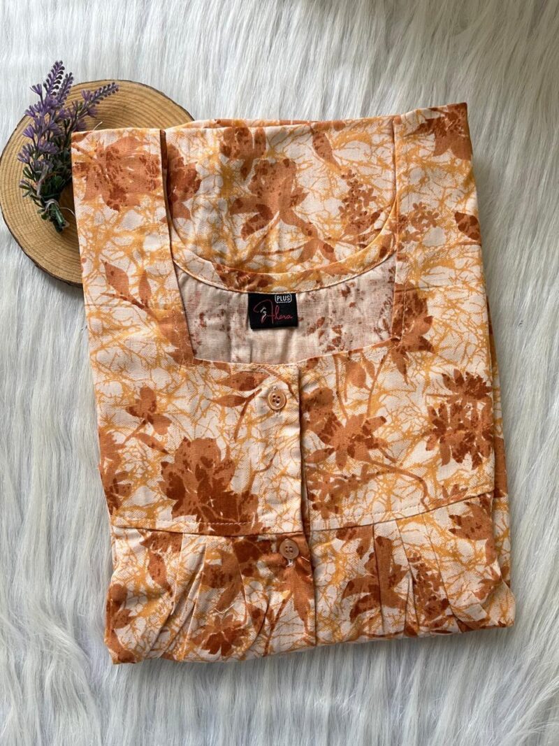 Full Open Button Pleated Nighty