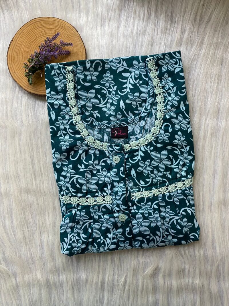 DOUBLE LACE WITH OPENABLE BUTTON NIGHTY