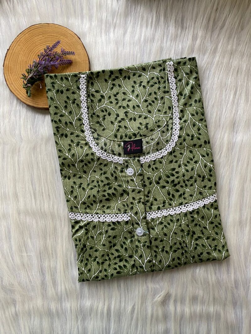 DOUBLE LACE WITH OPENABLE BUTTON NIGHTY