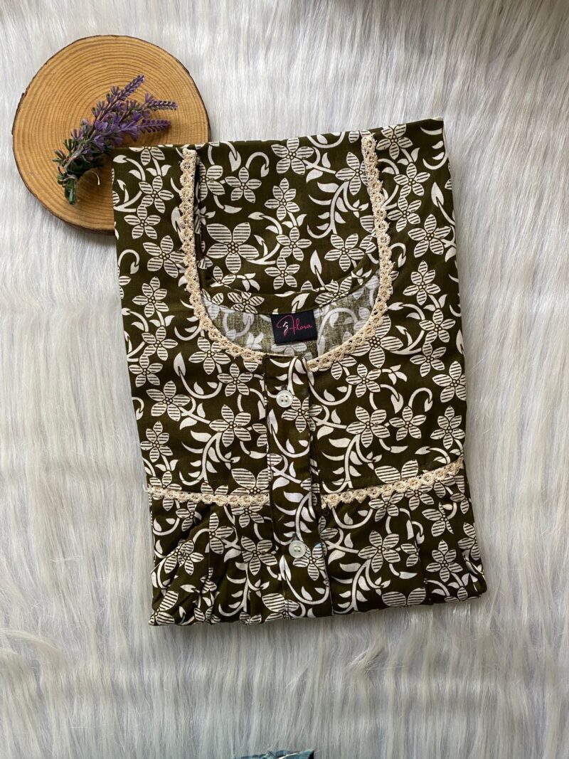 DOUBLE LACE WITH OPENABLE BUTTON NIGHTY