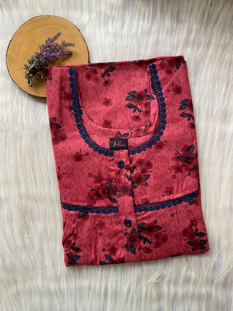 DOUBLE LACE WITH OPENABLE BUTTON NIGHTY