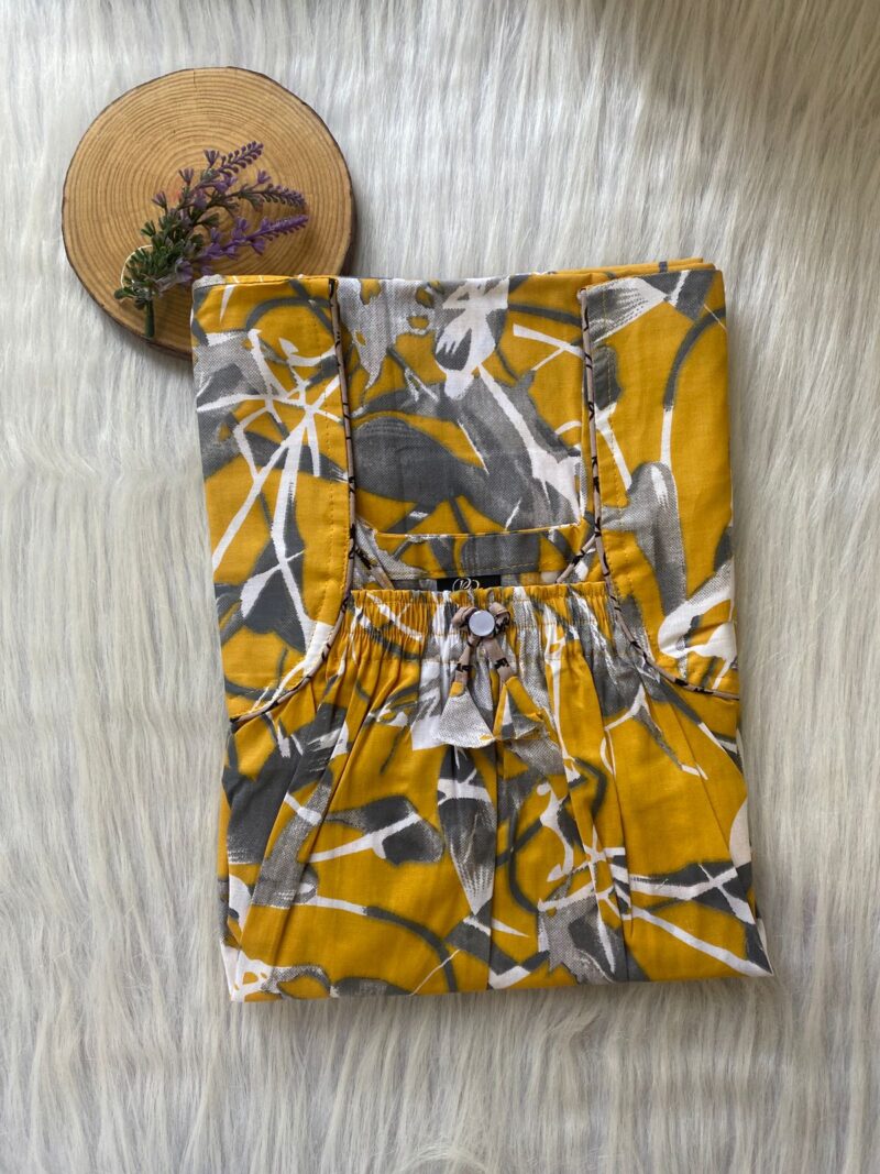 Front Elastic Pleated Nighty