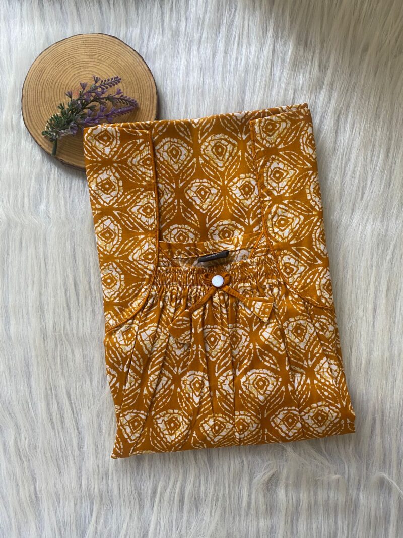 Front Elastic Pleated Nighty