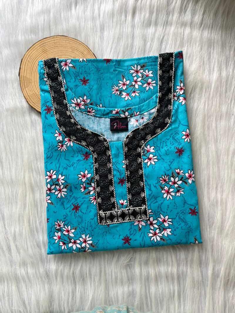 Neck Embroidery Nighty