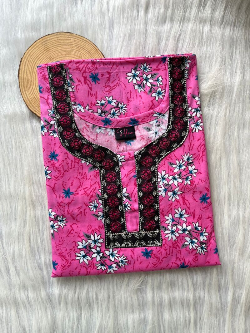 Neck Embroidery Nighty