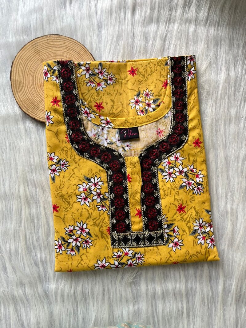 Neck Embroidery Nighty