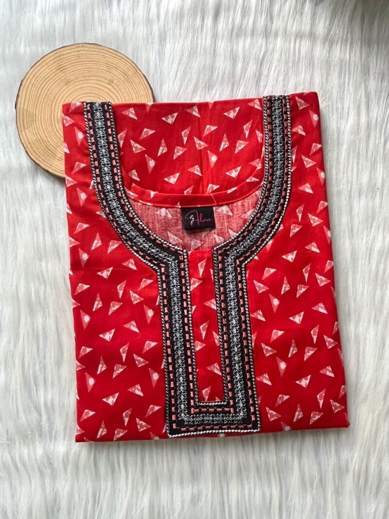 Neck Embroidery Nighty