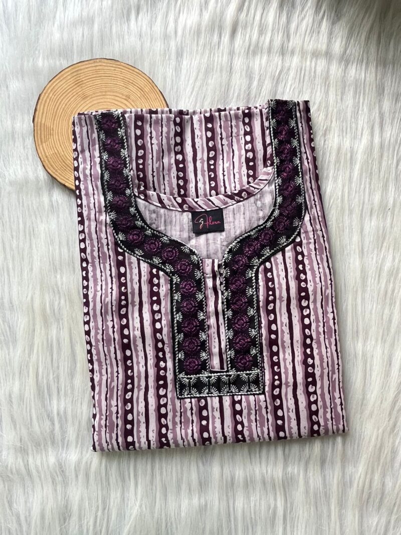 Neck Embroidery Nighty