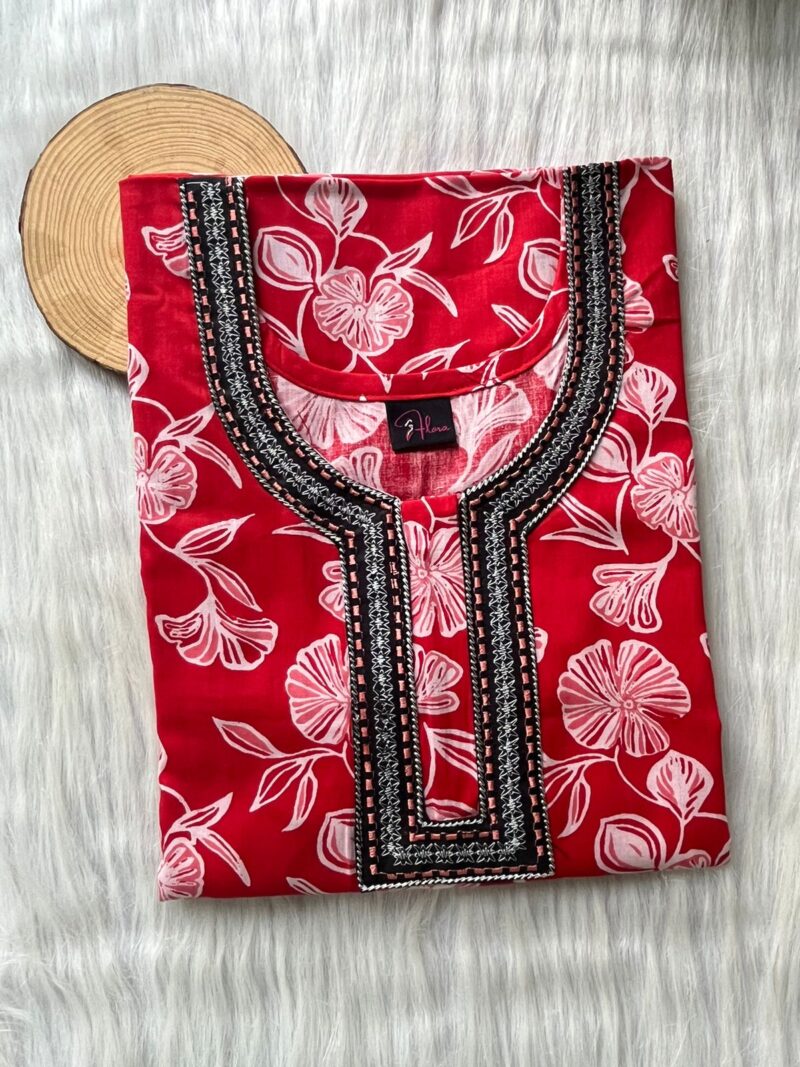 Neck Embroidery Nighty