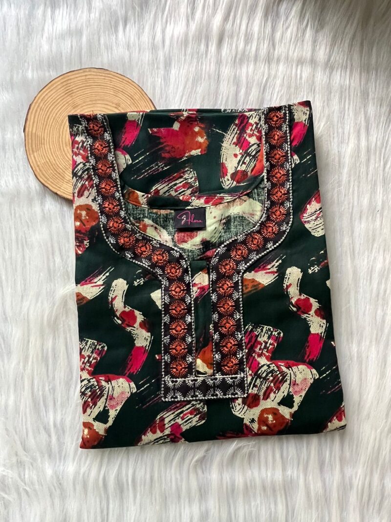 Neck Embroidery Nighty