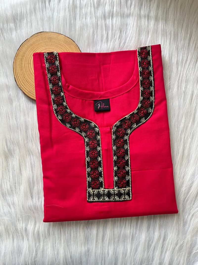 Neck Embroidery Nighty