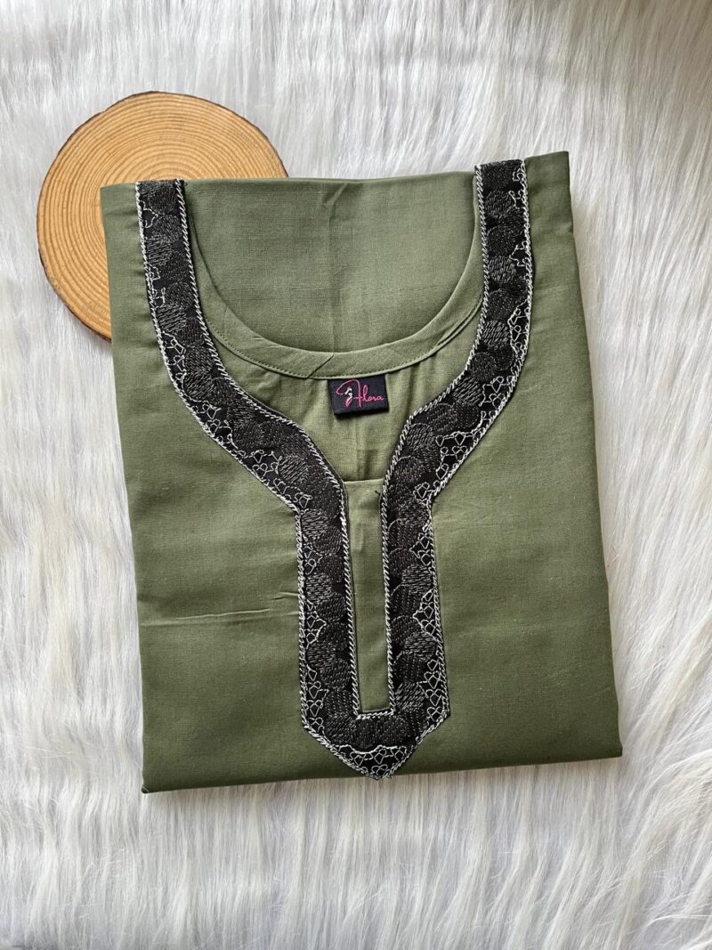 Neck Embroidery Nighty