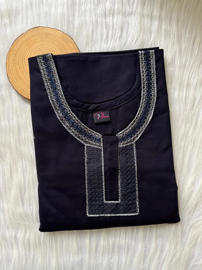 Neck Embroidery Nighty